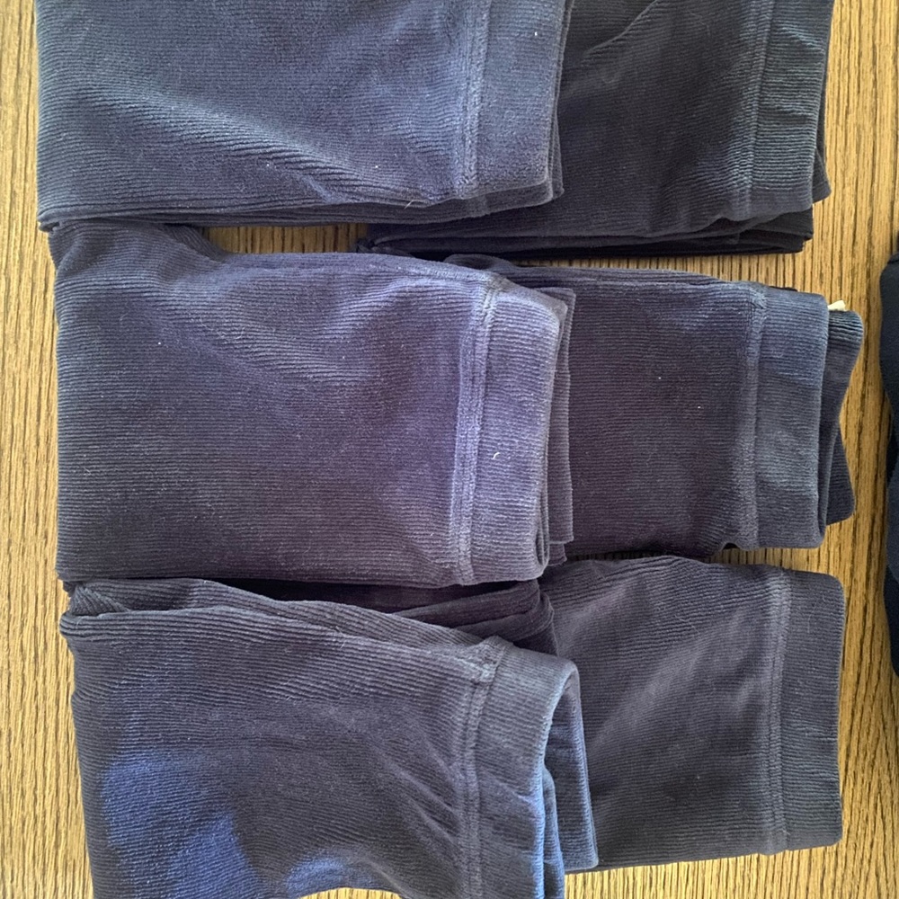 Lot of 6 JCrew girls corduroy leggings size 7
